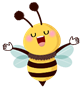 Glad tegneserie-bi